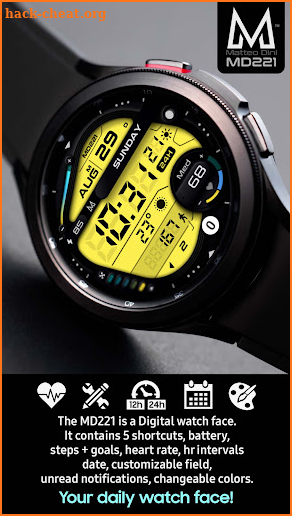 MD221 - Top Digital Watch Face Matteo Dini MD screenshot