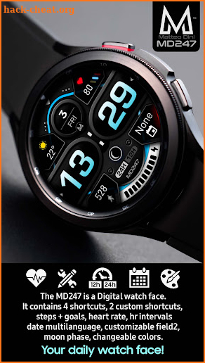 MD247 - Digital watch face screenshot