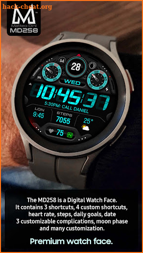 MD258 Digital watch face screenshot