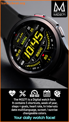 MD271 - Digital Sport Watch Face Matteo Dini MD screenshot