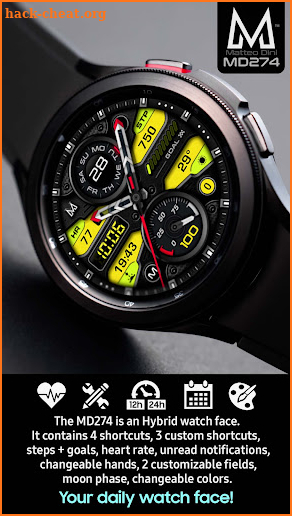 MD274 - Premium Hybrid Watch Face Matteo Dini MD screenshot