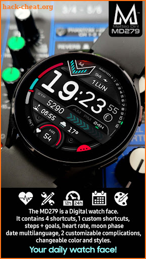 MD279: Digital watch face screenshot