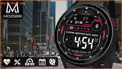 MD298B: Digital watch face screenshot