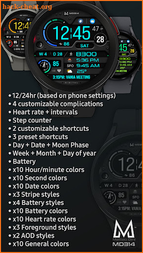 MD314 Digital Watch Face screenshot