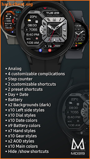 MD319 Analog watch face screenshot