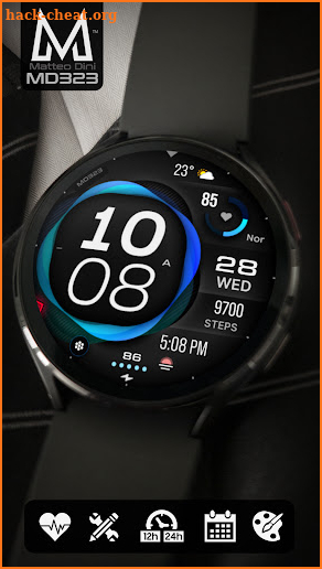 MD323 Modern Digital WatchFace screenshot