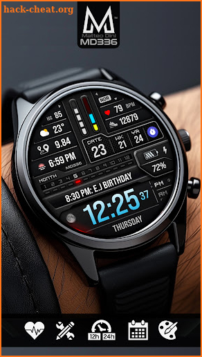 MD336 Digital watch face screenshot