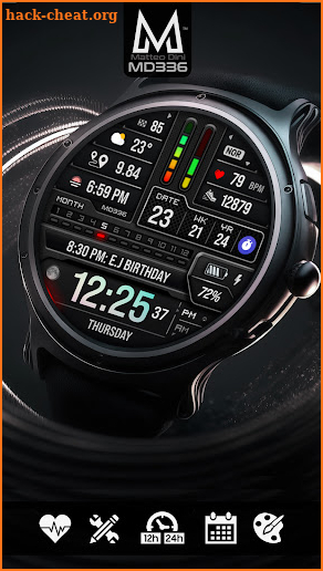 MD336 Digital watch face screenshot