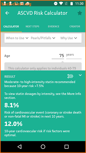 MDCalc Medical Calculator screenshot