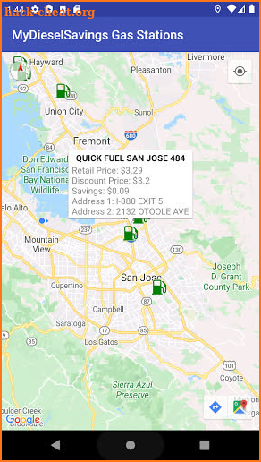 MDS Commercial Station Map screenshot