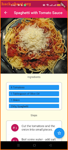 Meals recipe screenshot