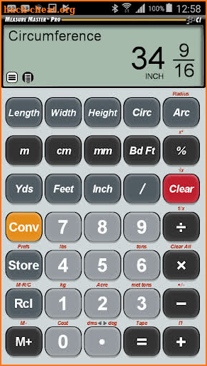 Measure Master Pro Calculator screenshot