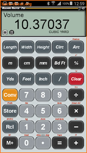 Measure Master Pro Calculator screenshot