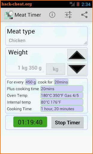 Meat Cooking Timer screenshot