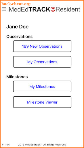 MedEdTrack Resident App screenshot