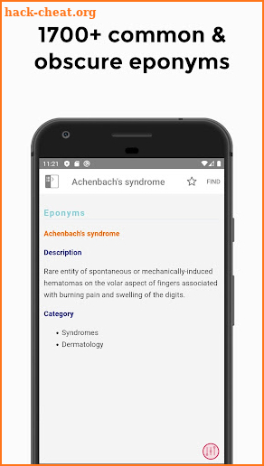 Medical Eponyms Dictionary of Medical Terminology screenshot