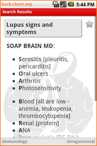 Medical Mnemonics screenshot