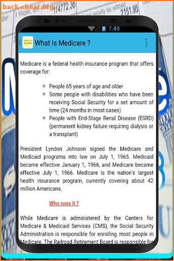 Medicare Benefits screenshot