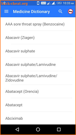 Medicine Dictionary screenshot