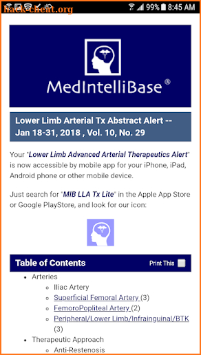 MedIntelliBase® LLA Tx Lite screenshot