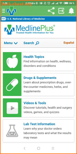 Medlineplus App screenshot