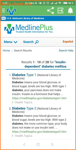 Medlineplus App screenshot