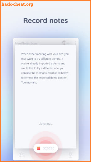 Meetnotes screenshot