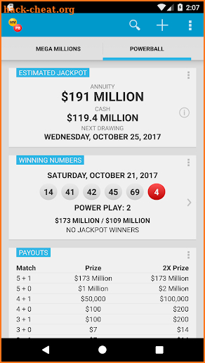 Mega Millions & Powerball Lotto Games in US screenshot