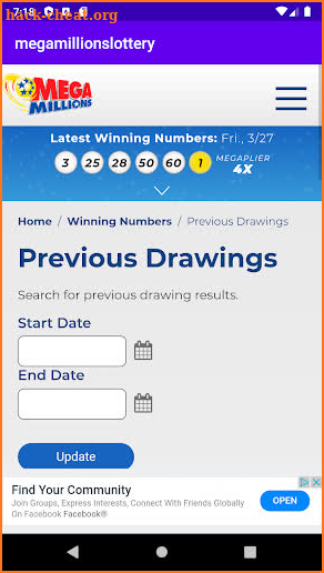 Mega Millions Lottery screenshot