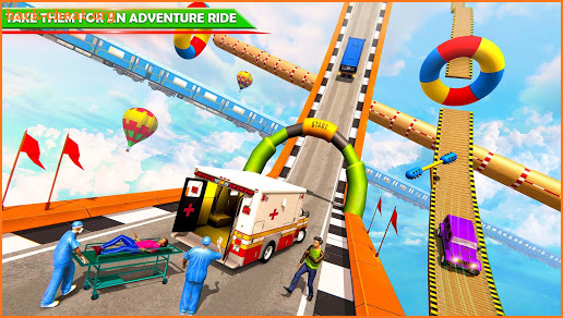 Mega Ramp Ambulance Car Stunts Game screenshot