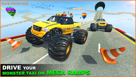 Mega Ramp Monster Truck Taxi Transport Games screenshot