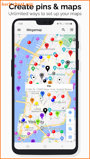Megamap - Create pins & maps screenshot