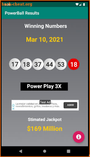 Megamillions and Powerball Lottery Live Results screenshot