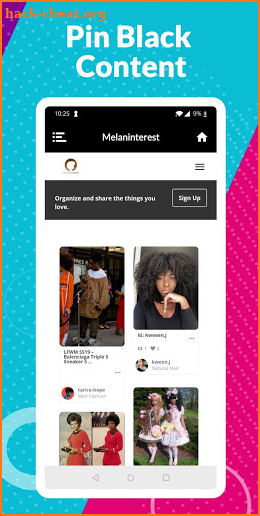 Melaninterest screenshot