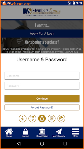 Members Source Credit Union screenshot
