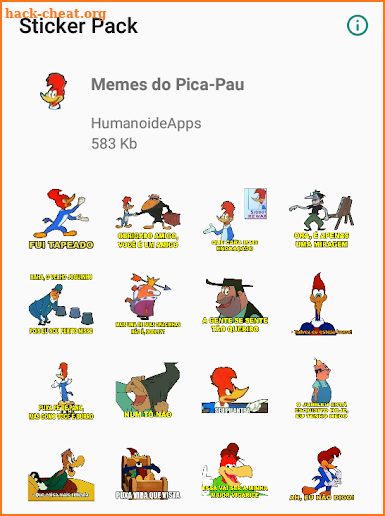 Memes Pica-Pau Stickers WAStickerApps screenshot