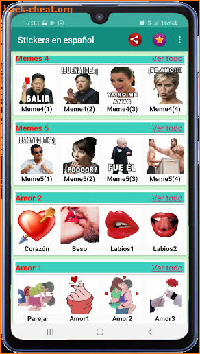 Memes with phrases Spanish Stickers WAStickerApps screenshot