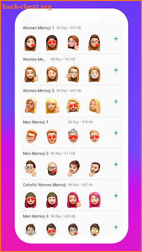 Memoji Apple Stickers 3D - WAStickersApp screenshot