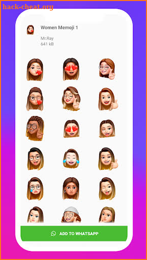 Memoji Apple Stickers 3D - WAStickersApp screenshot