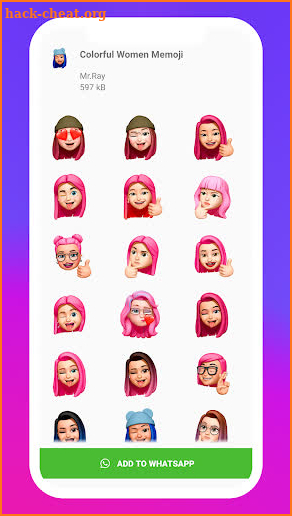 Memoji Apple Stickers 3D - WAStickersApp screenshot