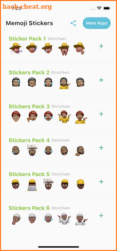 Memoji Black People Stickers for WhatsApp screenshot