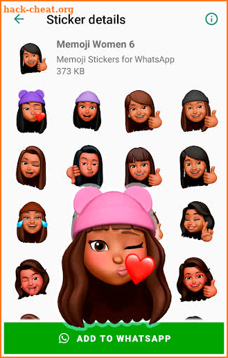 Memoji Black People Stickers for WhatsApp screenshot