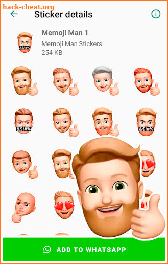 Memoji Man Stickers for WhatsApp - WAStickerApps screenshot