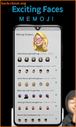 Memoji Stickers for whatsapp apple Wastickerapps screenshot