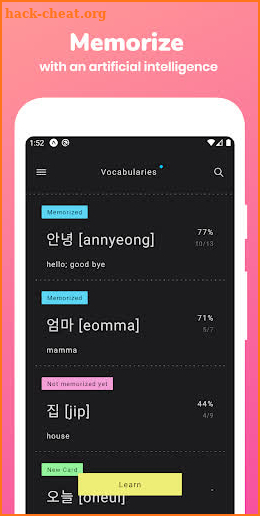 Memorize: Learn Korean Words with Flashcards screenshot