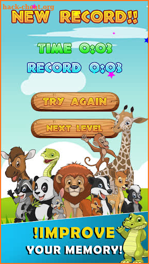 Memory animals game - No Ads screenshot