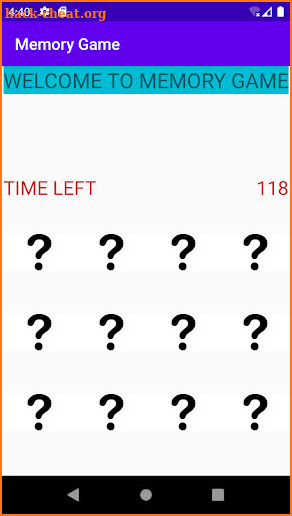 Memory Game screenshot