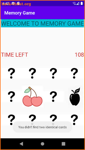 Memory Game screenshot