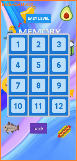 Memory game Find the same cards screenshot