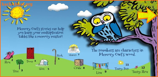 Memory Owl's Times Tables screenshot